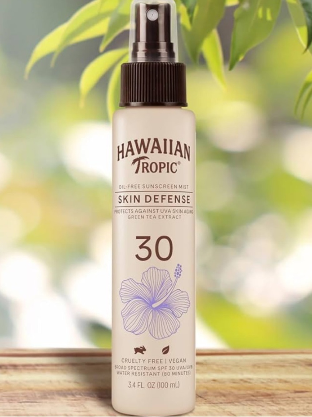 Hawaiian Tropic Skin Defense SPF 30 Sunscreen Mist.  Two 3.4 oz Bottles.  New. - Picture 4 of 5